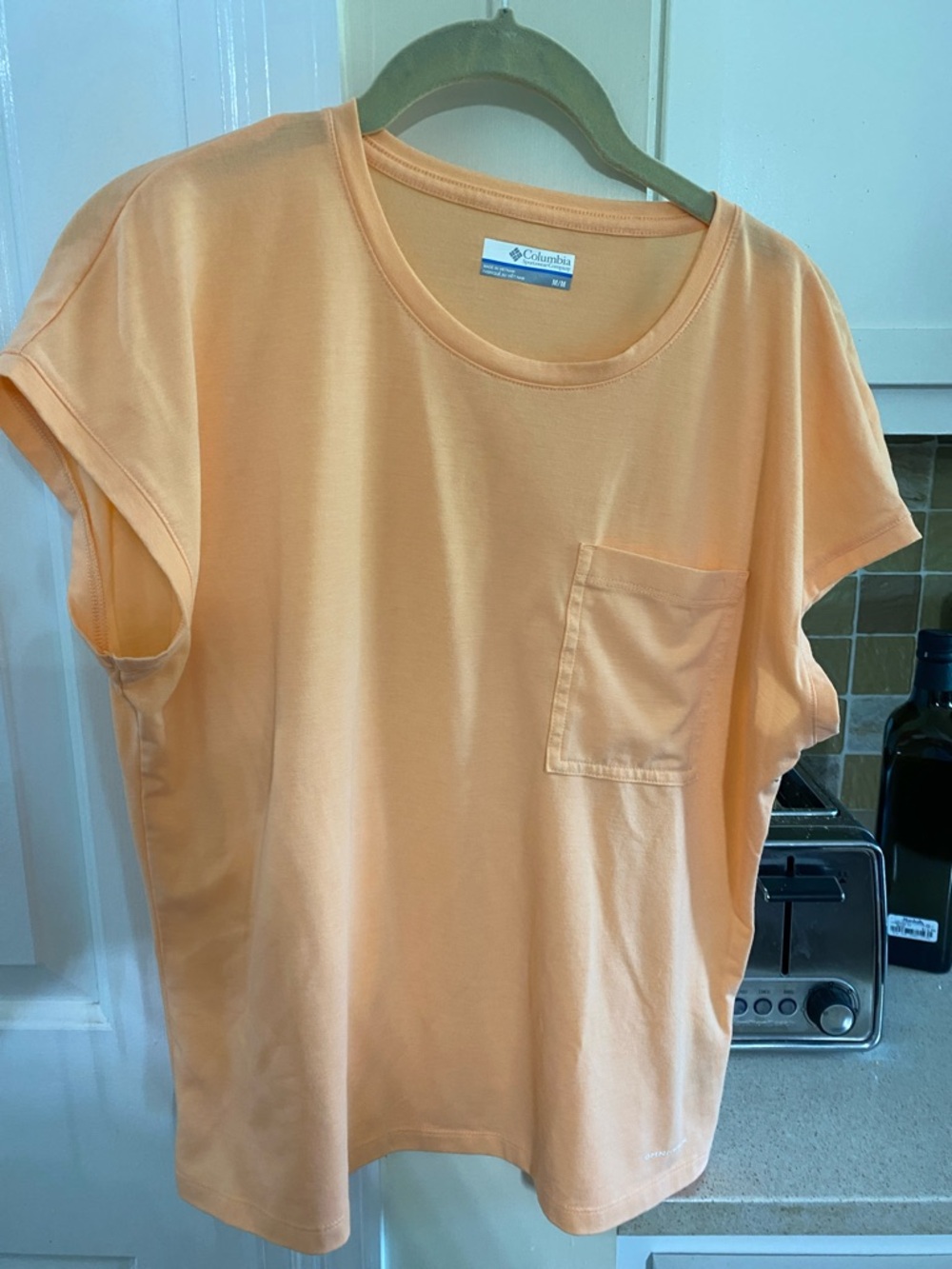 Columbia Light Peach Short Sleeve Pocket Tee